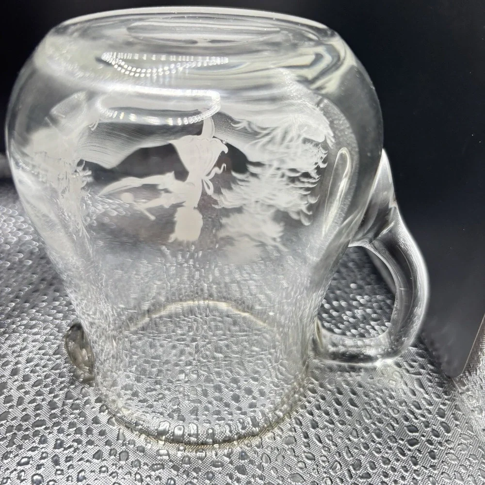 VTG Mary Gregory Style White Enamel Glass Creamer & Sugar Bowl Set Pristine Set